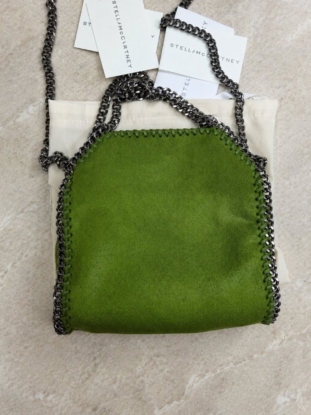 STELLA MCCARTNEY Falabella Tote Bag Teal Kiwi Green